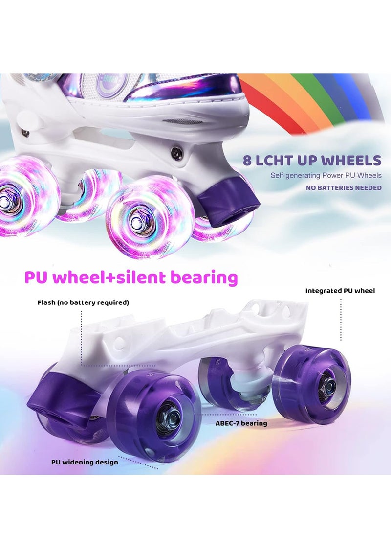 Bluejw Double Row Roller Skates for Kids Adjustable Size Breathable Design Fun Outdoor Sports Activity for Children Boys and Girls Four Wheel Roller Skating Shoes Size Available Small and Medium - Image 5