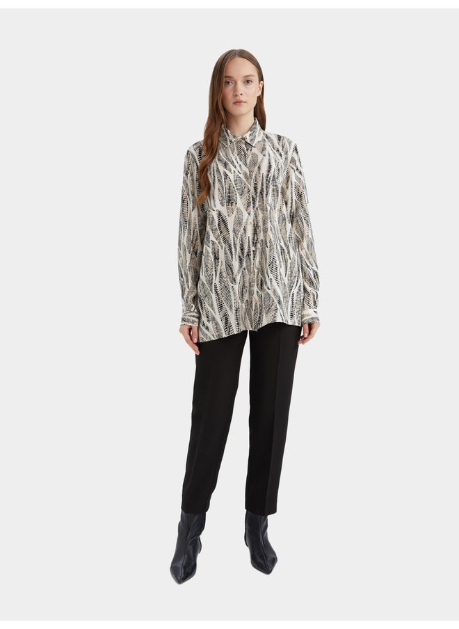 DeFacto DeFacto Black Printed Long Sleeve Shirt  - Image 2