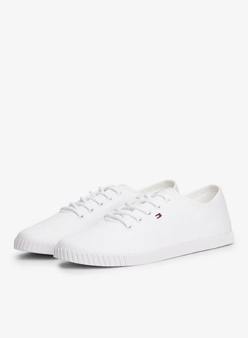 تومي هيلفيغر حذاء سنيكرز كانفاس برباط - Image 3