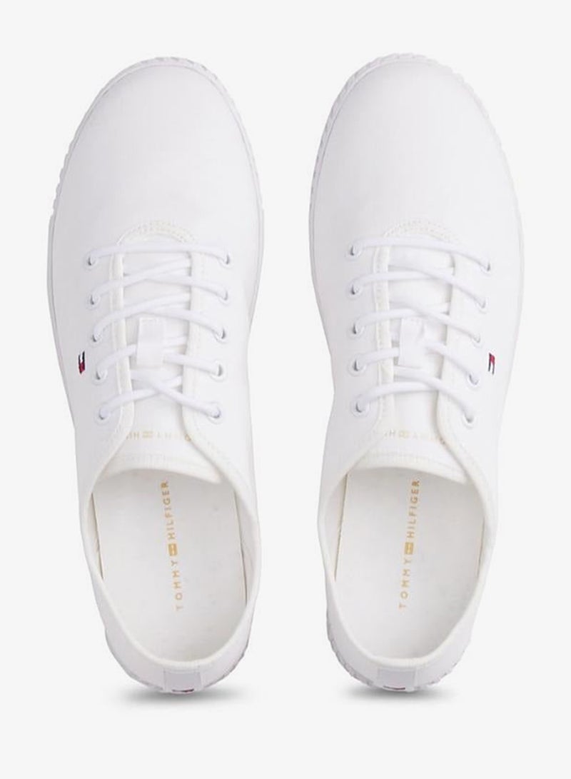 تومي هيلفيغر حذاء سنيكرز كانفاس برباط - Image 4