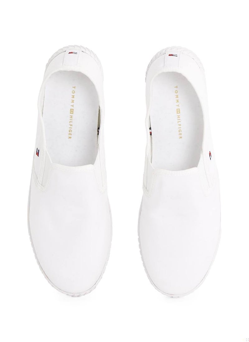 TOMMY HILFIGER Women's Canvas Espadrilles- Cotton, White  - Image 4