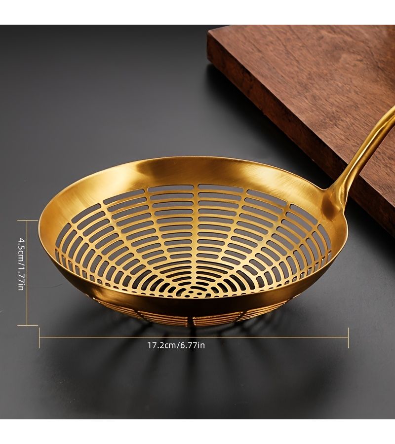 Professional Grade Pear Shaped Teardrop Colander 304 Stainless Steel Large Strainer Heavy Duty Extended Handle Anti Scald Ergonomic Kitchen Tool For Cooking Draining Pasta Dumplings Home And Commercial Use - Image 5