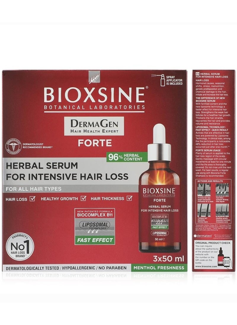 BIOXCIN - Bioxcin Hair Herbal Serum for Intensive Hair Loss 3x50 ml - Image 1