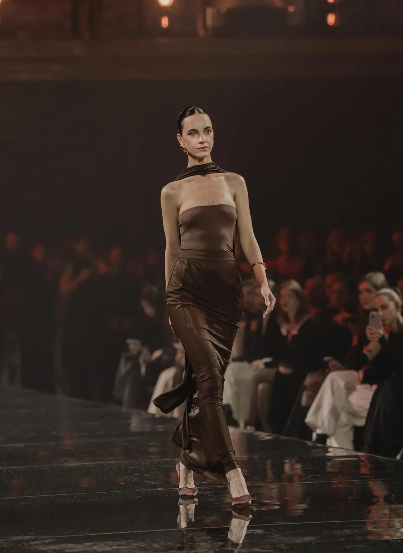Lichi Set of micro shorts and floor-length skirt