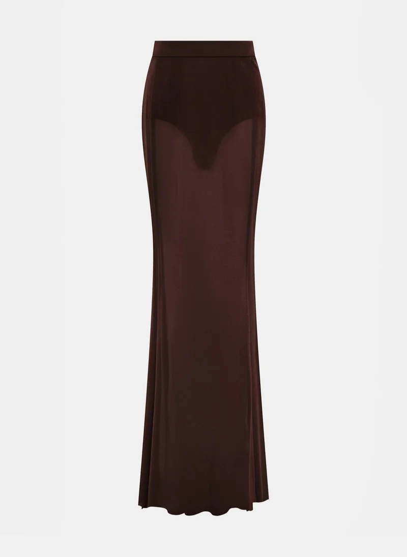 Lichi Set of micro shorts and floor-length skirt