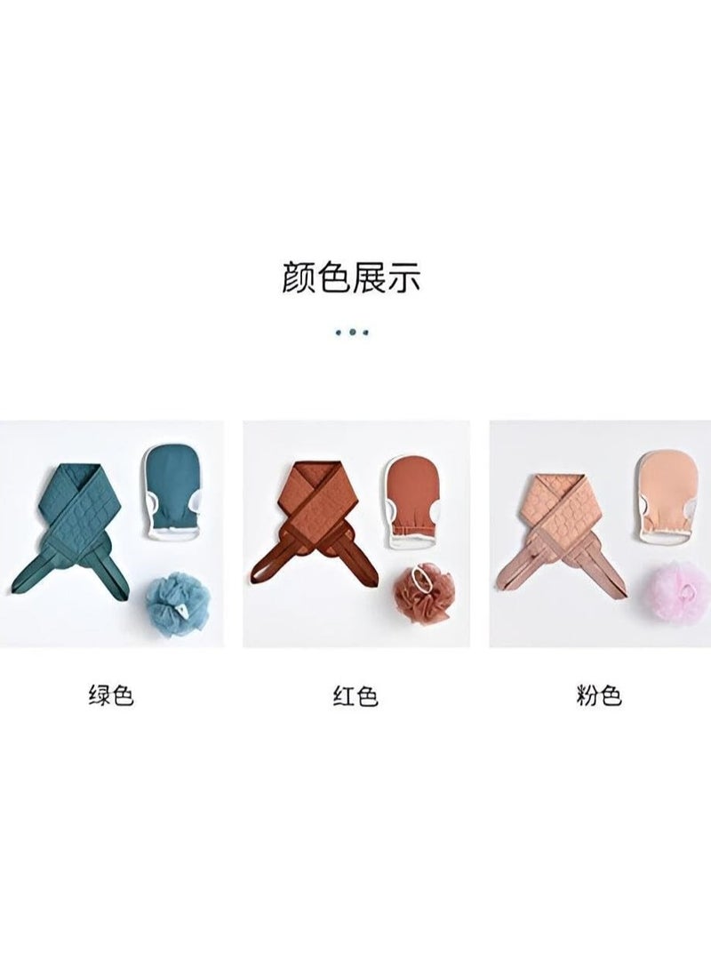 Shower Loofah Set 3 Piece - Bathing Loofah - Back Scrubber, Exfoliating Gloves - Body Scrub Gloves Set for Shower 3 Piece - Korean Exfoliating Scrubber Gloves Dead Skin Exfoliating Scrubber Asian Exfoliating Scrub Bath Sponge Body Loofah Bath Sponge for Women Favorite Back Scrubber for Shower Back Scrubber - Exfoliating Loofah - Back Scrubber, Exfoliating, Skin Scrubber, Facial Scrubber, Bath & Hair Scrubber Brush for Women Men Kids Wet & Dry - Image 5