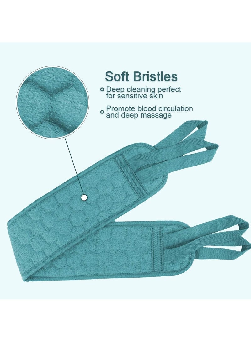 Shower Loofah Set 3 Piece - Bathing Loofah - Back Scrubber, Exfoliating Gloves - Body Scrub Gloves Set for Shower 3 Piece - Korean Exfoliating Scrubber Gloves Dead Skin Exfoliating Scrubber Asian Exfoliating Scrub Bath Sponge Body Loofah Bath Sponge for Women Favorite Back Scrubber for Shower Back Scrubber - Exfoliating Loofah - Back Scrubber, Exfoliating, Skin Scrubber, Facial Scrubber, Bath & Hair Scrubber Brush for Women Men Kids Wet & Dry - Image 2