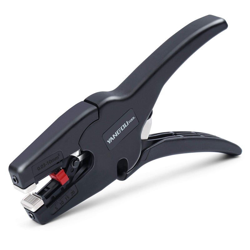 Yangoutool Automatic Wire Stripper and Cutter 2in1 Tool with Auto Distance Positioning Ideal for Electricians Handles AWG 732 025075 Inches Essential for Quick Electric Wiring Jobs