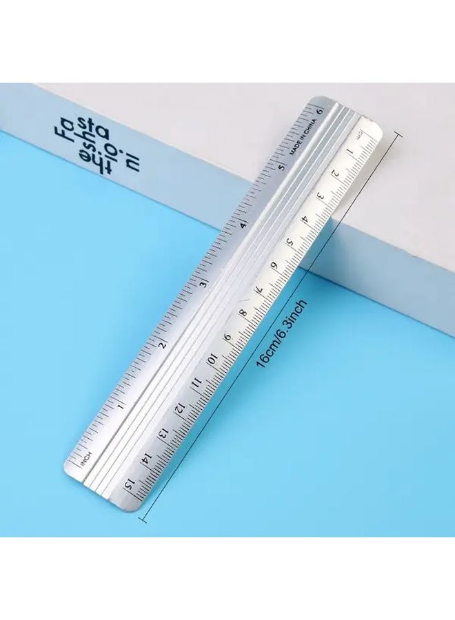 5 قطع مساطر سبائك الألومنيوم مقاس 7.87 بوصة أداة قياس متعددة الوظائف عالية الدقة - Image 3