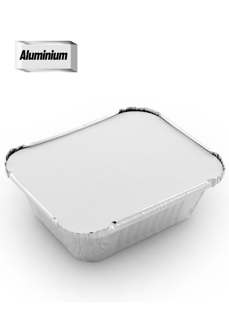 Falconpack - Aluminium Food Storage Container Rectangle With Lid  147X122X50mm - Image 1