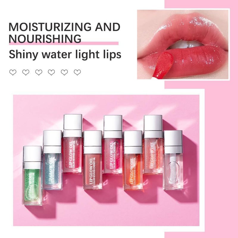 GECOMO Hydrating Lip Glow Oil, Moisturizing Lip Glow Oil, Nourishing Glossy Transparent Lip Oil, Plumping Lip Oil, Lip Balm, Non-sticky Tinted Toot Lip Balm for Lip Care (CHERRY) 0.2 OZ - Image 4