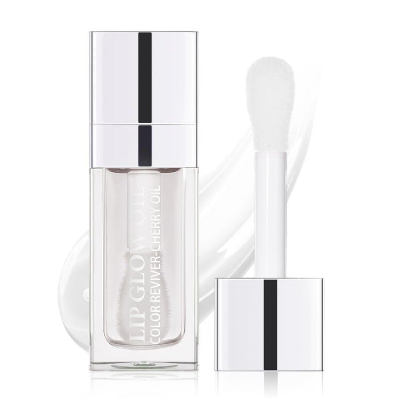GECOMO Hydrating Lip Glow Oil, Moisturizing Lip Glow Oil, Nourishing Glossy Transparent Lip Oil, Plumping Lip Oil, Lip Balm, Non-sticky Tinted Toot Lip Balm for Lip Care (CHERRY) 0.2 OZ - Image 1