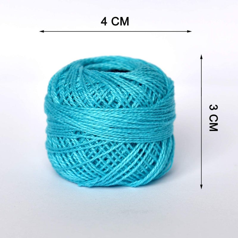 colored bird Size 8 Crochet Thread 10 Colors for Crochet Hardanger Cross Stitch Needlepoint Hand Embroidery (New Blue Series) - Image 3