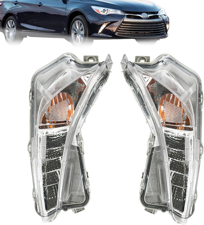 LABLT Daytime Running Fog Lamps Turn Signal Light Replacement for 2015-2017 Camry XSE XLE - Image 1