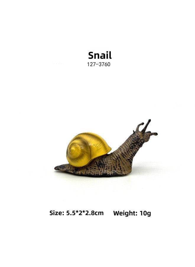 Children's Cognitive Mollusk Solid Artificial Snail Toy Snail Small Snail Model Micro Landscape Decoration 
