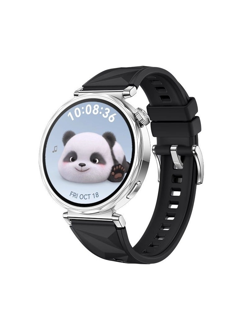 18MM Strap for Huawei Watch GT5 Pro 42mm/GT5 41mm/GT4 41mm,Silicone Watchband Replacement Bracelet,Black  - Image 1
