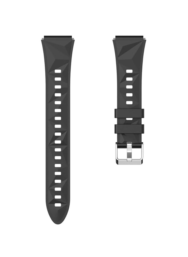 18MM Strap for Huawei Watch GT5 Pro 42mm/GT5 41mm/GT4 41mm,Silicone Watchband Replacement Bracelet,Black  - Image 4
