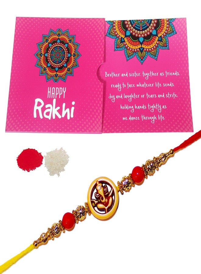 iberry's Rakhi Gift Pack with Set of One Rakhi & Rakshabandhan Card and Roli Chawal for Brother | rakhi for brother (4343)-Best Gift from Sister - Image 1