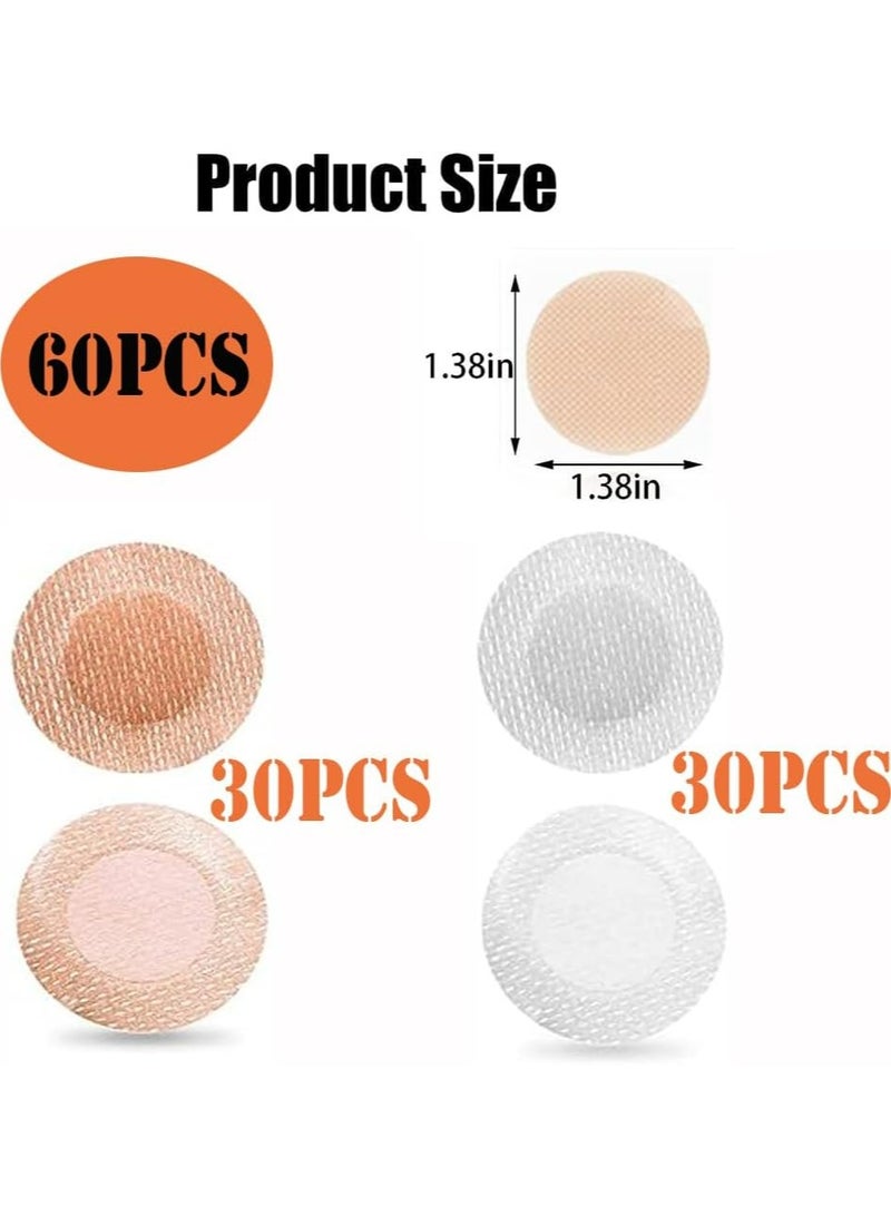 أوزيغالور 60 قطعة أغطية حلمات رجالية مضادة للاحتكاك - شفافة ولون اللحم للجري والصالة الرياضية والرياضة - Image 2