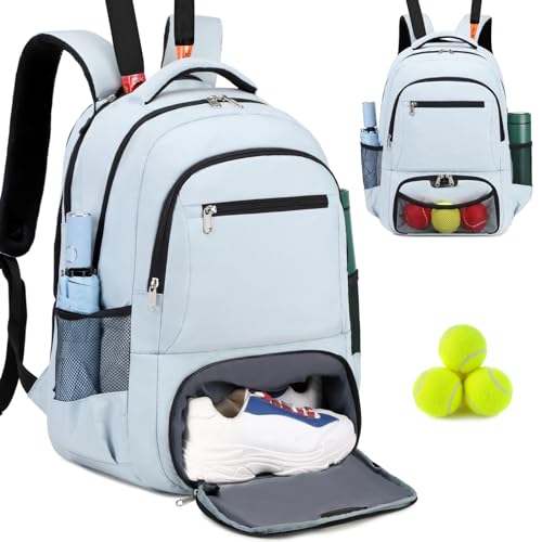 ACESAK Tennis Backpack Tennis Bag for Women Men - Tennis Bag Holds 2 Rackets, Badminton Squash, Pickleball Paddles Balls - Image 1