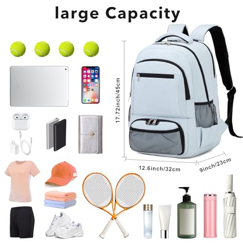 ACESAK Tennis Backpack Tennis Bag for Women Men - Tennis Bag Holds 2 Rackets, Badminton Squash, Pickleball Paddles Balls - Image 2