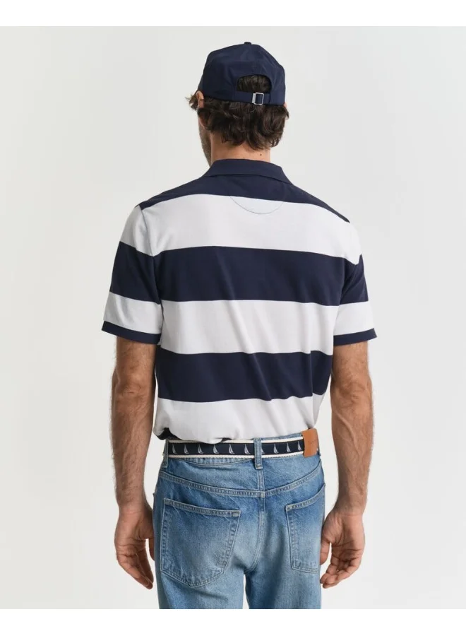 GANT Block Striped Piqué Polo Shirt