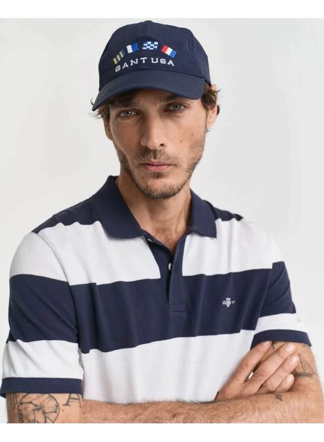GANT Block Striped Piqué Polo Shirt