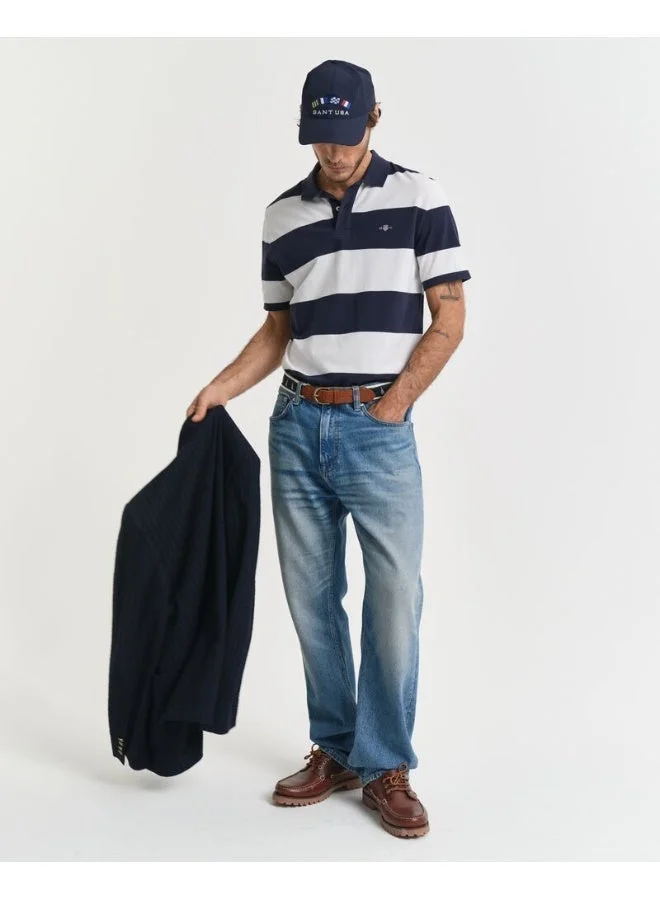 GANT Block Striped Piqué Polo Shirt