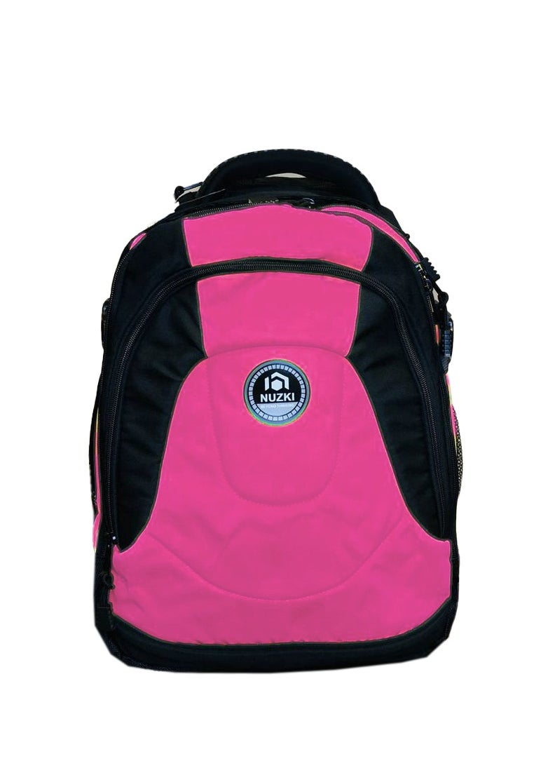 nuzki - Trolley School Bag for Students - Multi-Functional Backpack with Wheels - Ideal School Bags for Girls and Boys - Travel-Friendly Trolley Luggage 17 inch - Image 1