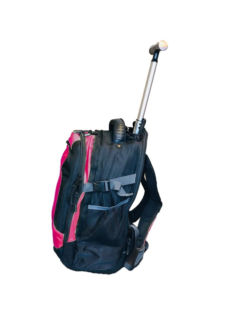 nuzki - Trolley School Bag for Students - Multi-Functional Backpack with Wheels - Ideal School Bags for Girls and Boys - Travel-Friendly Trolley Luggage 17 inch - Image 1
