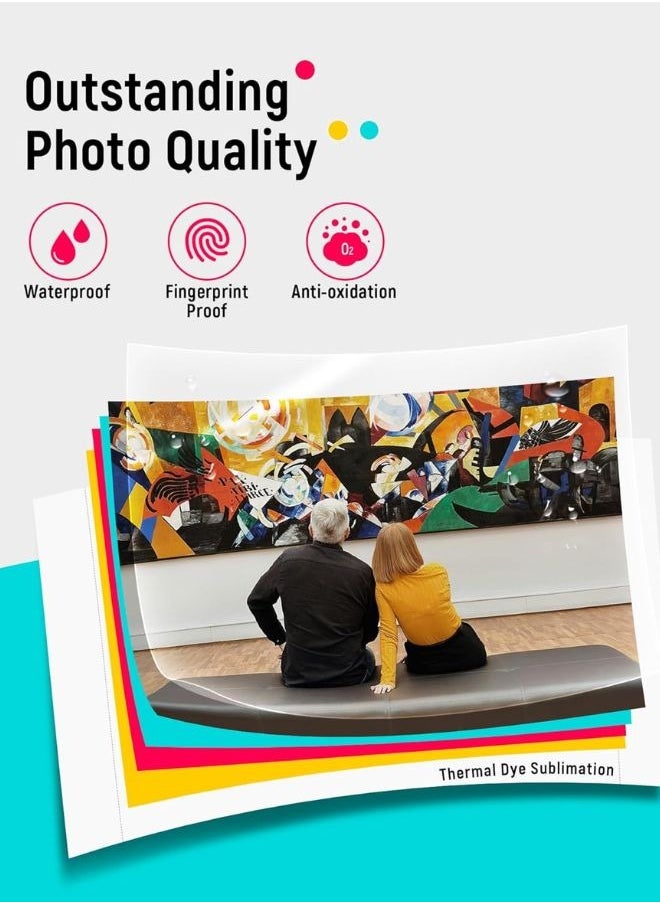 Liene 4×6" Portable Photo Printer | Wi-Fi Thermal Dye Sublimation Printer for iPhone, Android, Smartphone, & PC | Wireless Picture Printer with Built-in WiFi Hotspot | Includes 100 Sheets & 3 Ink Cartridges