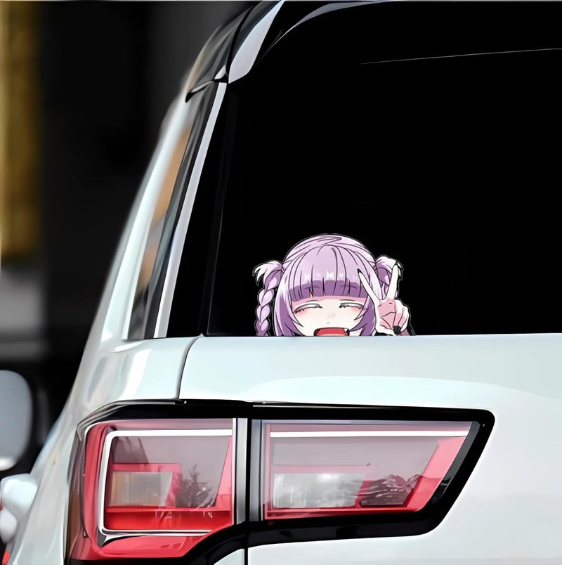 ARS 5.1 Inch Anime Car Window Stickers Nanakusa Nazuna Peeking Waterproof Decals for Bumper Motorcycle Skateboard Laptop Trunk - Image 3