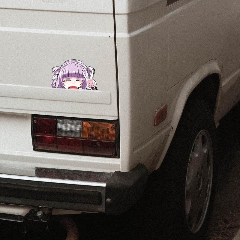 ARS 5.1 Inch Anime Car Window Stickers Nanakusa Nazuna Peeking Waterproof Decals for Bumper Motorcycle Skateboard Laptop Trunk - Image 5