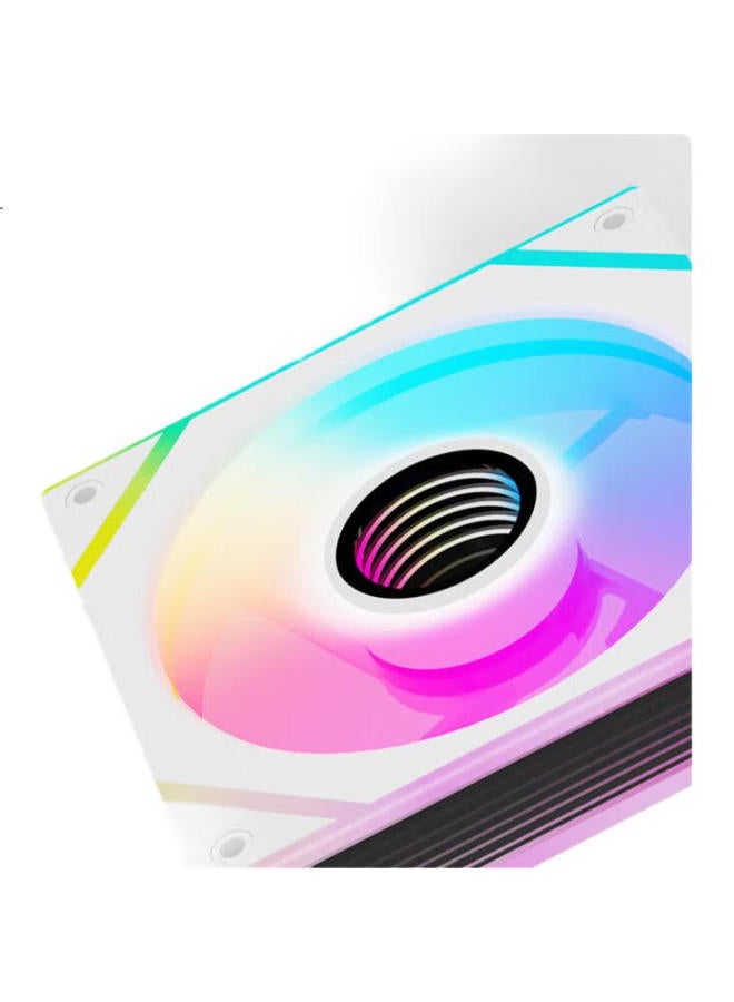 Great Wall Great Wall Matrix 120 White 12Cm Case Fan (30 High-Quality Leds/Argb Lighting Effects/High Frame Ratio Layered Mirror/Supports Pwm/8 Shock-Absorbing Pad/Prism) - Image 2