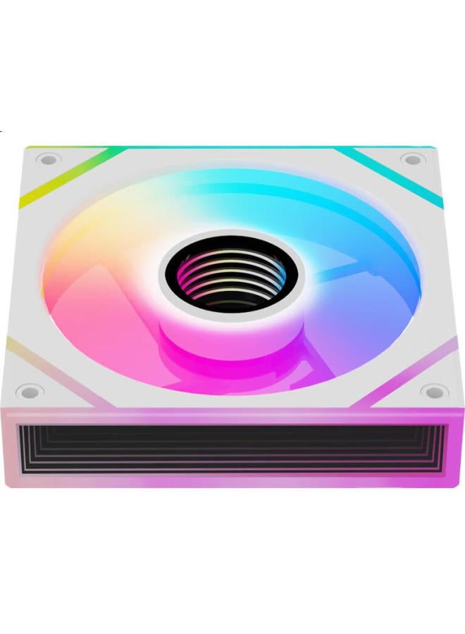 Great Wall Great Wall Matrix 120 White 12Cm Case Fan (30 High-Quality Leds/Argb Lighting Effects/High Frame Ratio Layered Mirror/Supports Pwm/8 Shock-Absorbing Pad/Prism) - Image 1