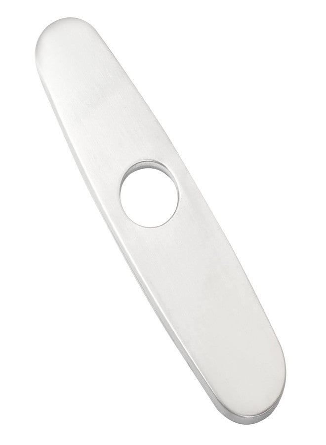 Cionyce Stainless Steel Faucet Deck Plate, 10" Sink Hole Cover for Bathroom & Kitchen Vanity Sink, Silver Escutcheon Plate for Arc Edge Mixer Tap - Image 5