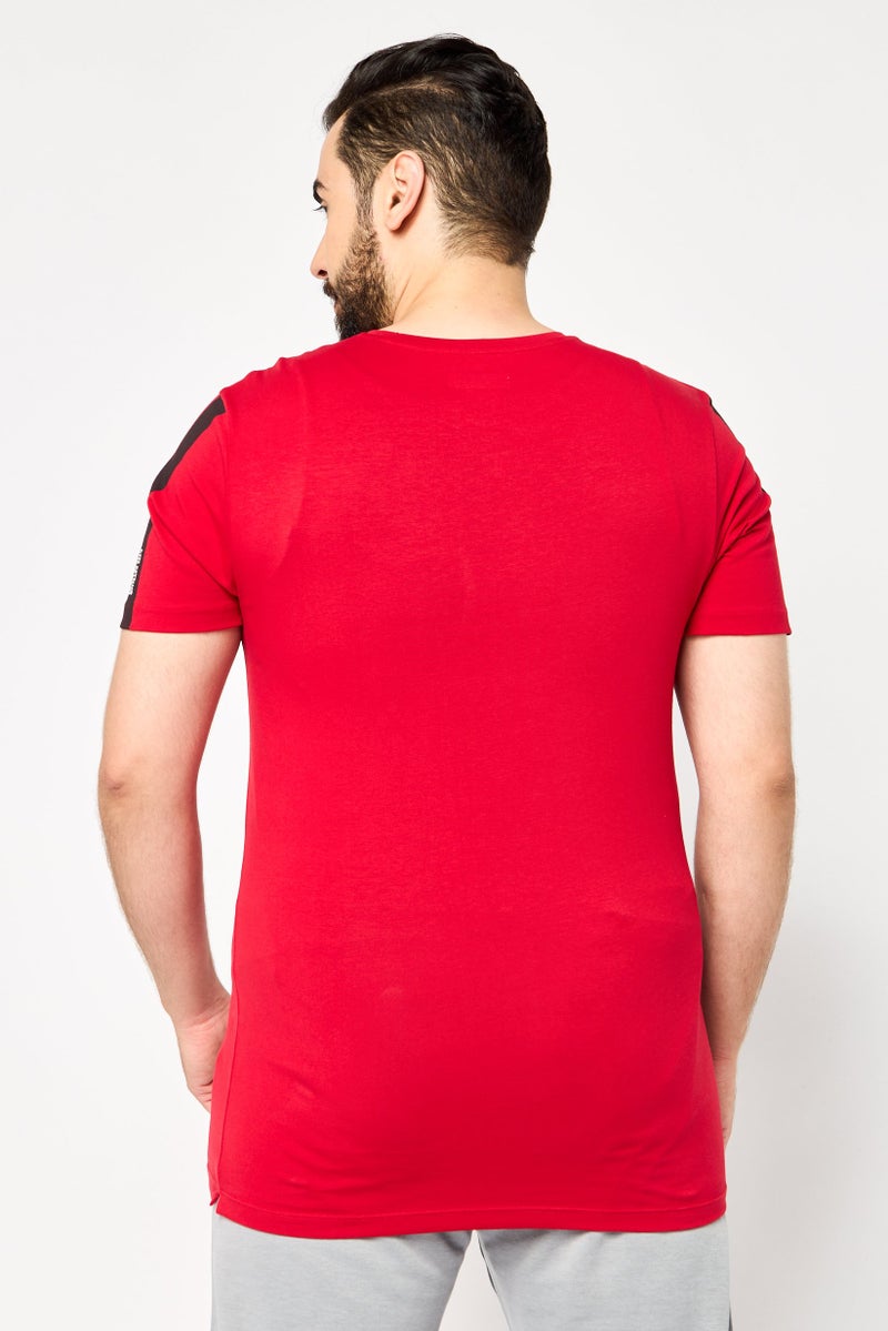 Scuderia Ferrari Men Slim Fit Short Sleeve Outdoor T-Shirt, Red - Image 4