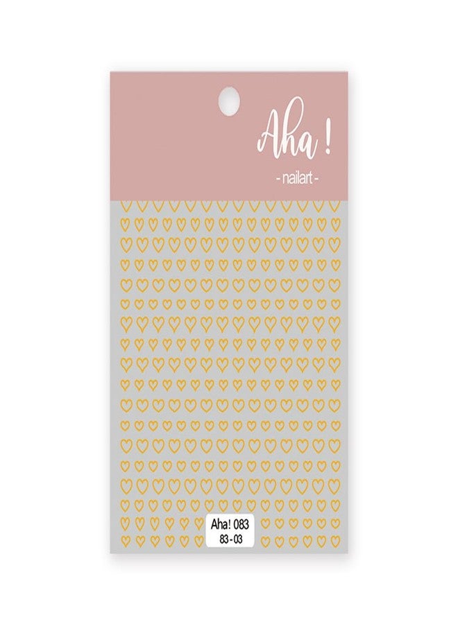 Macute Valentine's Day Nail Stickers for Women - 5D Embossed Golden Heart Shape Nail Decals, Perfect for DIY Nail Art Supplies, 1 Sheet of Elegant Designs to Enhance Your Valentine's Day Celebration - Image 3