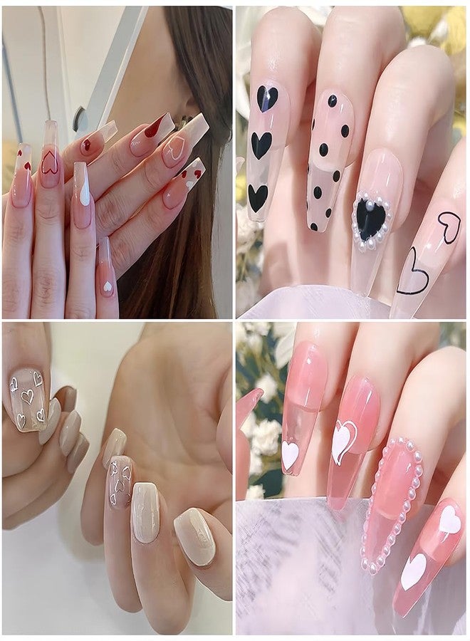 Macute Valentine's Day Nail Stickers for Women - 5D Embossed Golden Heart Shape Nail Decals, Perfect for DIY Nail Art Supplies, 1 Sheet of Elegant Designs to Enhance Your Valentine's Day Celebration - Image 5