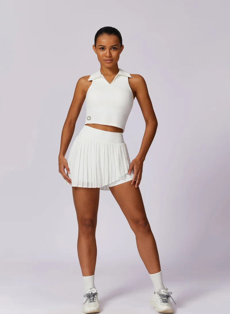 KAWN.YOGA Womens V-Neck Sleeveless Crop Top