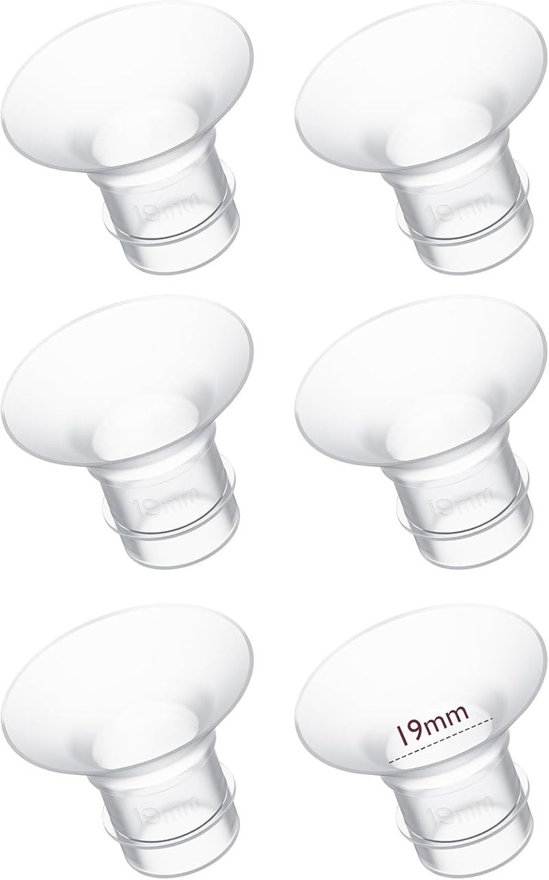 Hranio Flange Insert 19mm 6pcs Flange Sizing Kit Compatible with Spectra Flange Spectra Pump Parts Momcozy Wearable Breast Pump Manual Breast Pump Spectra Breast Pump Medela Pump Parts and More - Image 2