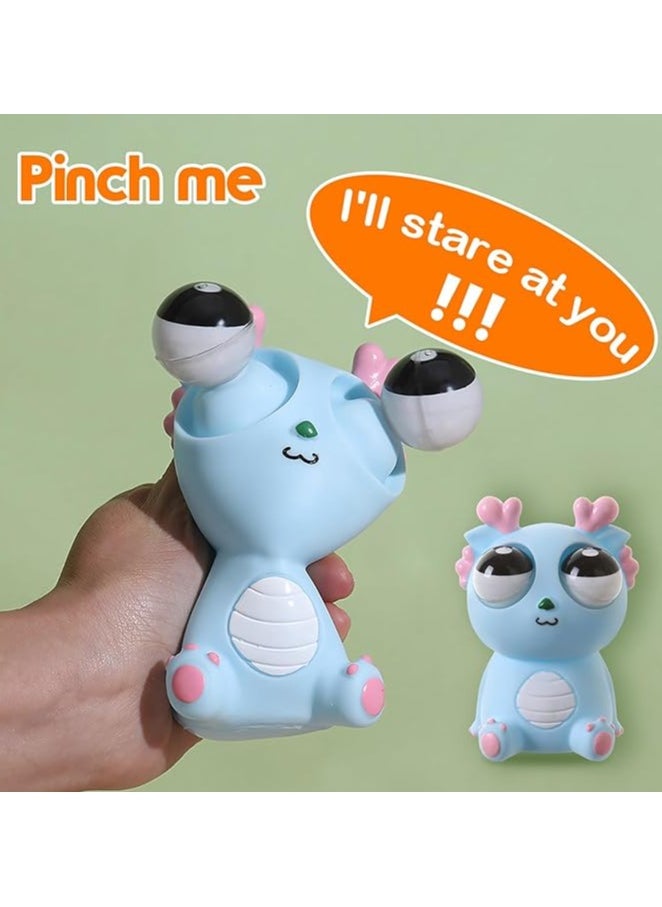Stress Balls for Kids and Adults, 2 Pcs , Pop Out Eyes Toy for Birthday Gifts, Sensory Fidget Toy Anxiety Stress Relief Tool (Blue and Green)  - Image 3