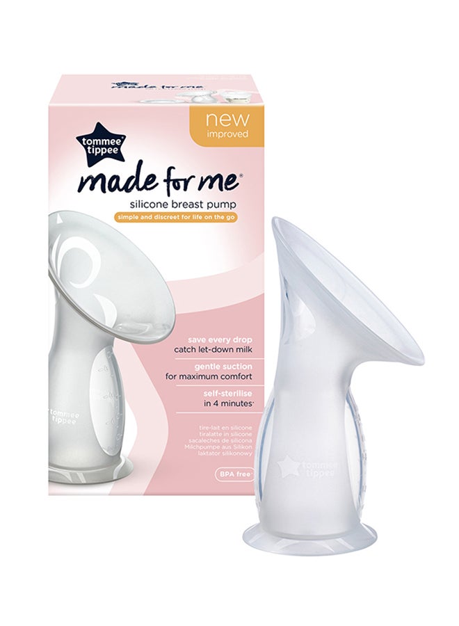 tommee tippee Silicone Manual Breast Pump and Let Down Catcher to Express, Relieve or Catch Excess Breast Milk, Includes Sterilising Lid, 100ml, One Size - Image 1