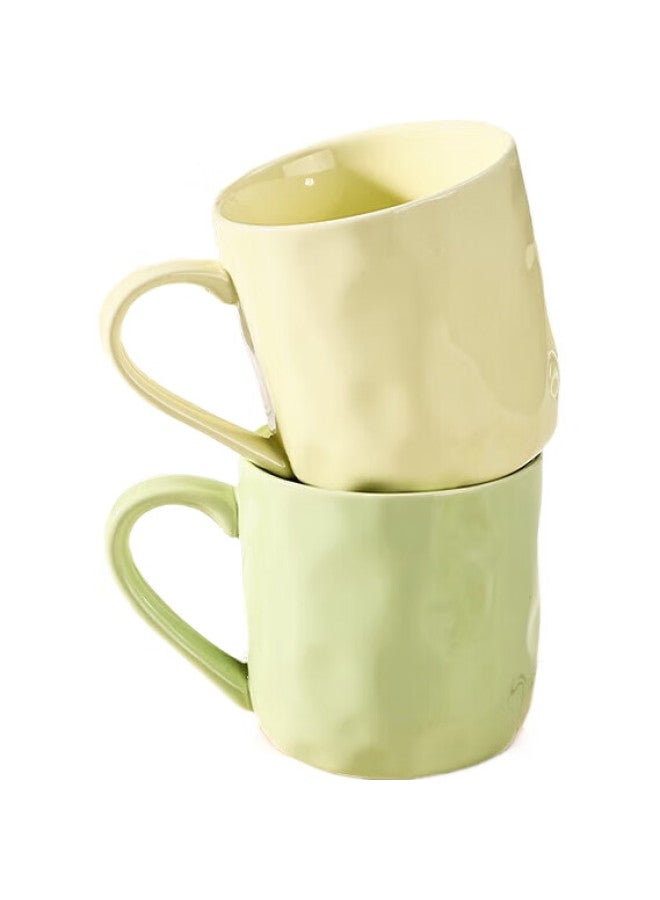 Caizhi Ceramic Mug For Home, Student Tea Cup, Office Coffee Cup, Cream Yellow Cz6787 - Image 2