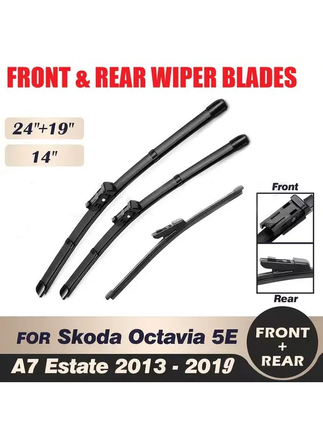 Front Rear Windshield Wiper Blades for Skoda Octavia Mk3 5E A7 Estate 2013 2019 - Image 1