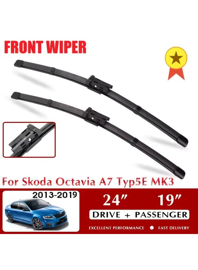 Front Rear Windshield Wiper Blades for Skoda Octavia Mk3 5E A7 Estate 2013 2019 - Image 2