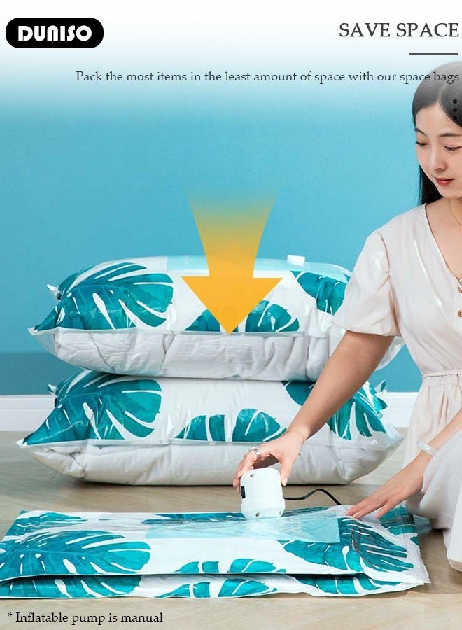 DUNISO 5Packs Vacuum Storage Bags with Electric Pumps without Odor, Healthy Reusable Portable Environmentally Friendly Space Saver Bags Thickened for Clothes, Mattress, Blanket, Duvets, Pillows, Comforters, Quilt, Travel 60*80cm - Image 4