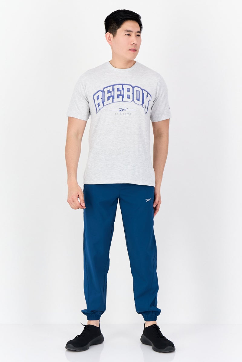 Reebok Men Sportswear Fit Short Sleeve Outdoor T-Shirt, Light Grey - Image 4