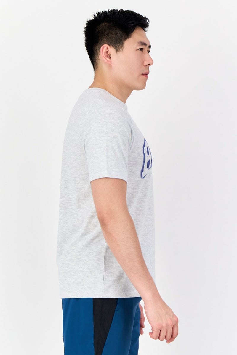 Reebok Men Sportswear Fit Short Sleeve Outdoor T-Shirt, Light Grey - Image 2