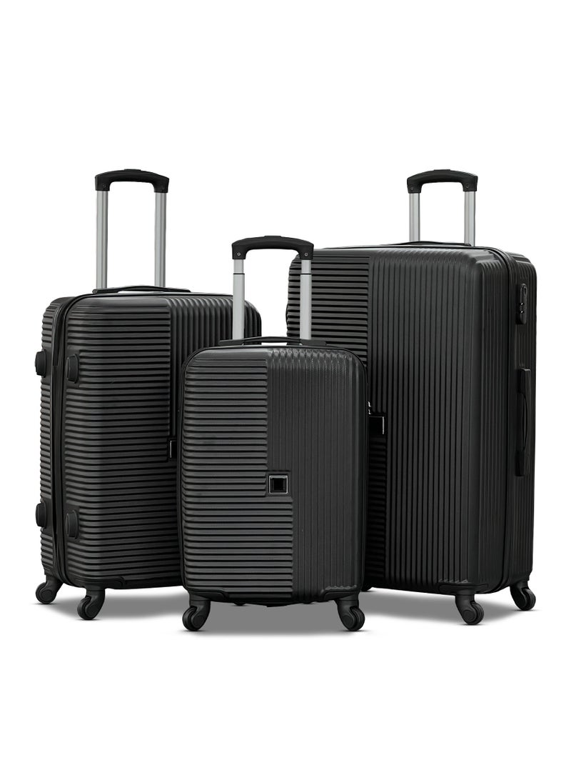 ZAAPPY Horizo Vertic ABS Luggage Hard Shell Lightweight 3PCS Set (20/24/28 Inch) Suitcase, Combination Lock - Image 1